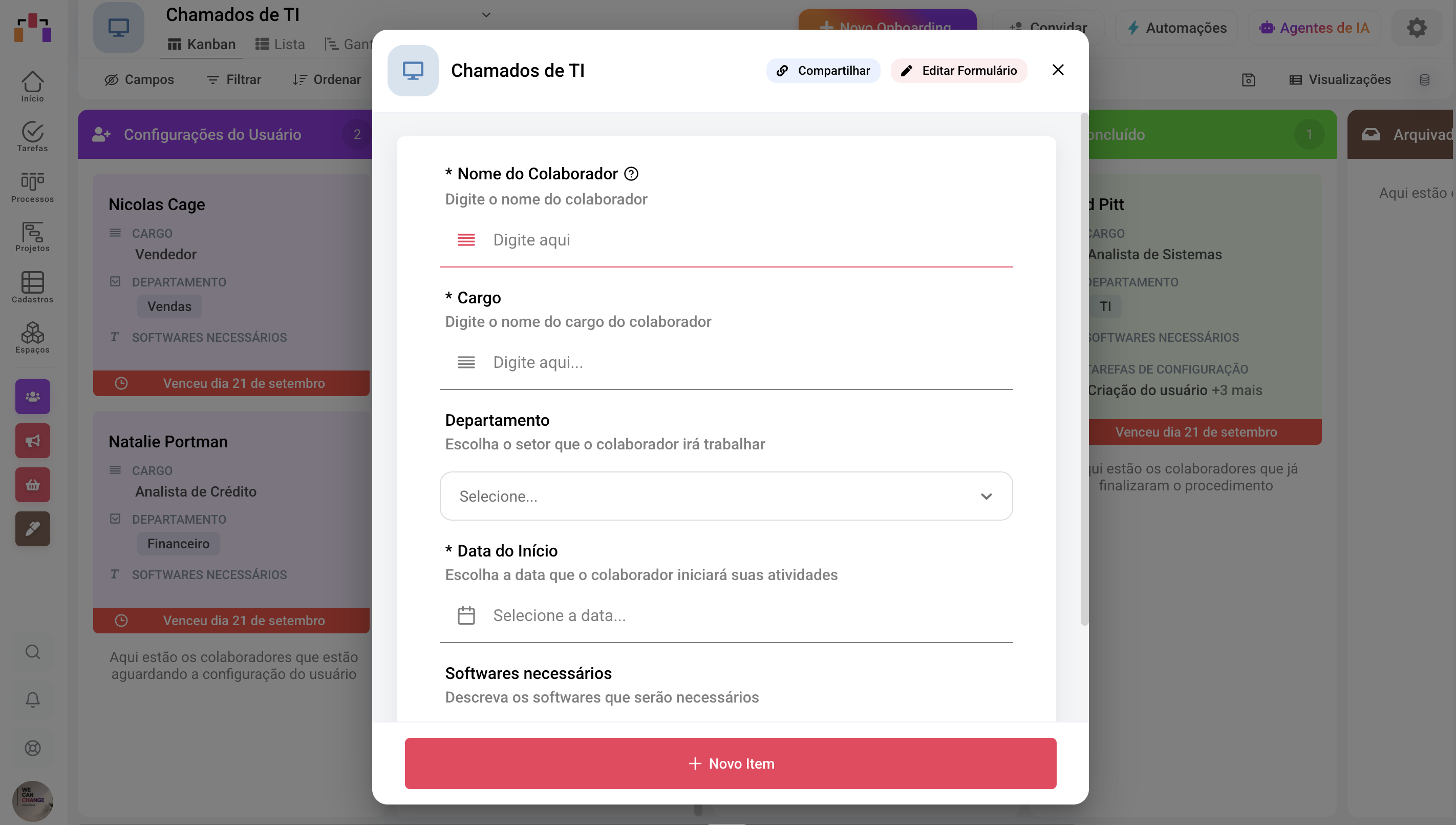 Agente de IA executando uma tarefa de TI (ex.: triando um chamado, provisionando um acesso, atualizando o inventário)